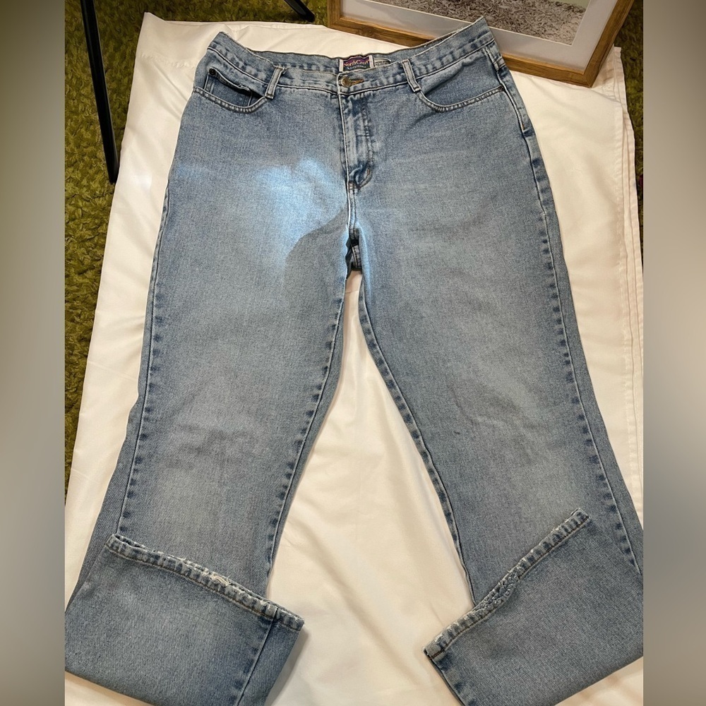 NorthCrest size 14 light wash boot cut jeans - Picture 2 of 12